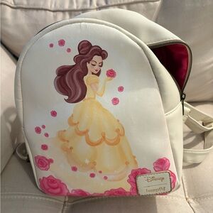 Loungefly Disney Belle Backpack - Cream and Pink